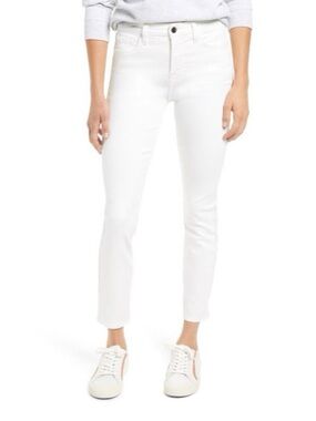 PISTOLA White Midrise Skinny Crop Denim Jeans Size 27